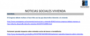 NOTICIAS VIVIENDA SOCIALES