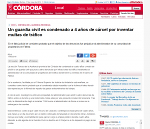  guardia civil condenado coación a administrador de fincas