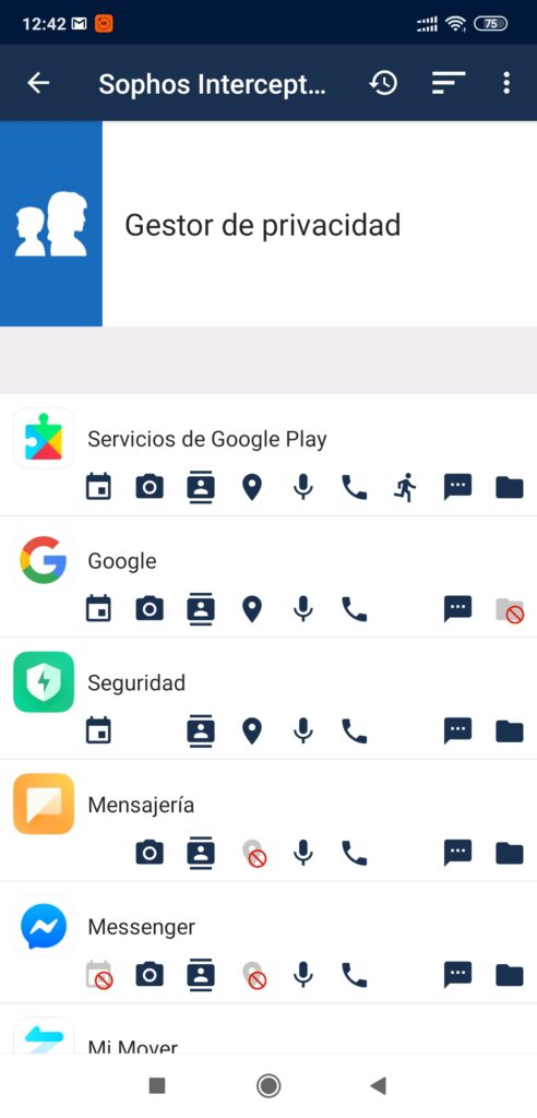 sophos intercept x - gestor de privacidad