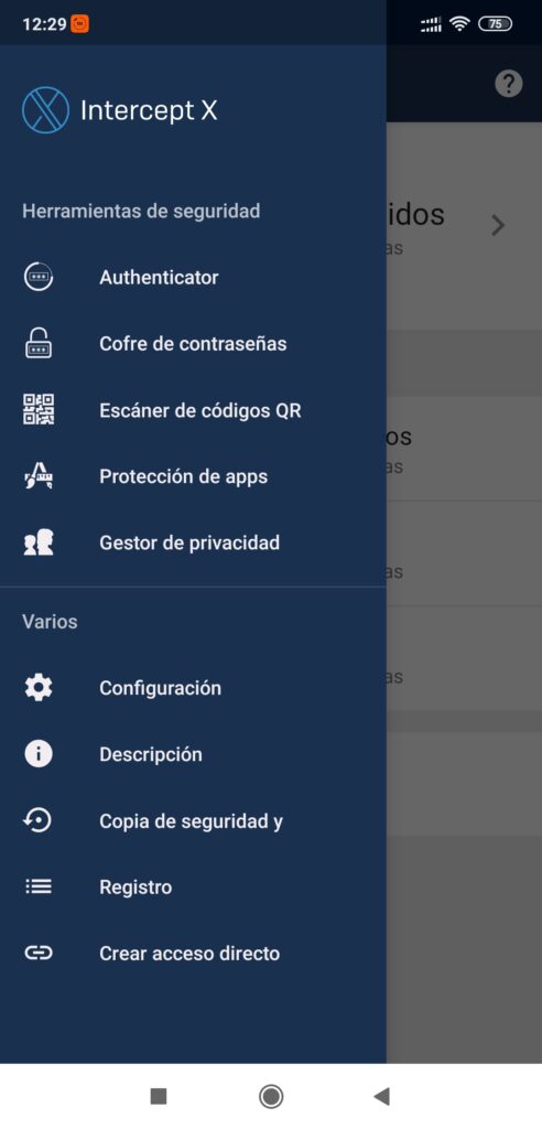 sophos intercept x - otras opciones